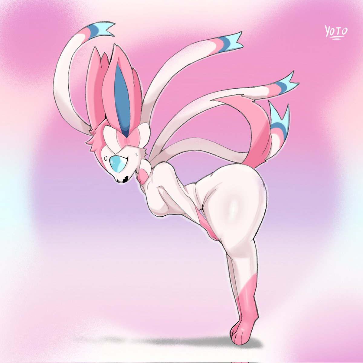 Yotoo_21's tweet image. Eevee evolutions sylveon #Pokemon #pokemonfanart #digitalart #DigitalPainting #digitaldrawing #sylveon #Eeveelutions #eeveelution
