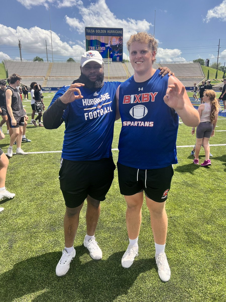 CooperUpton77's tweet image. Thank you @TulsaFootball for the great camp! And thank you @jscelfo66 and @coach_khuff for the awesome coaching!