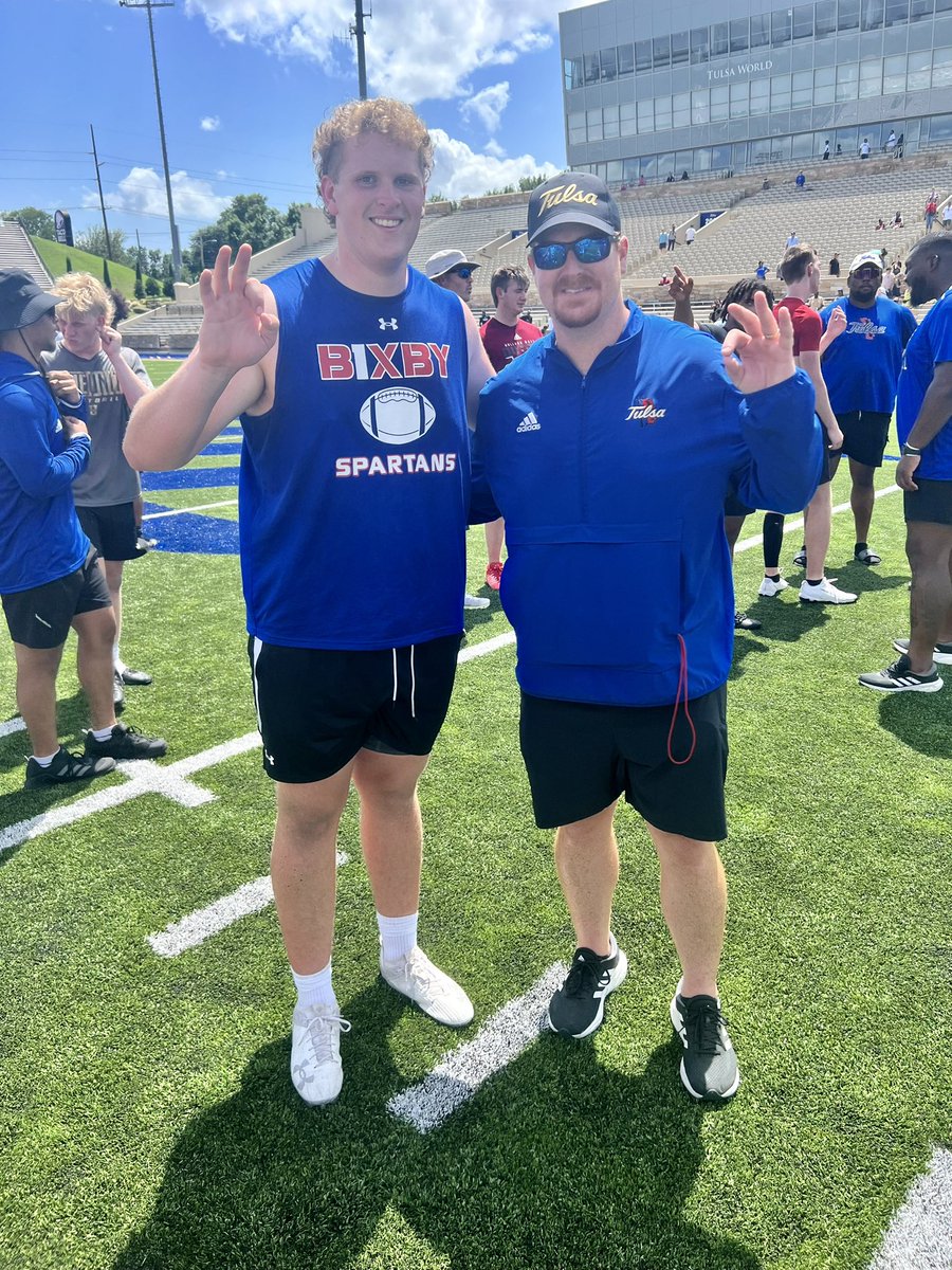 CooperUpton77's tweet image. Thank you @TulsaFootball for the great camp! And thank you @jscelfo66 and @coach_khuff for the awesome coaching!