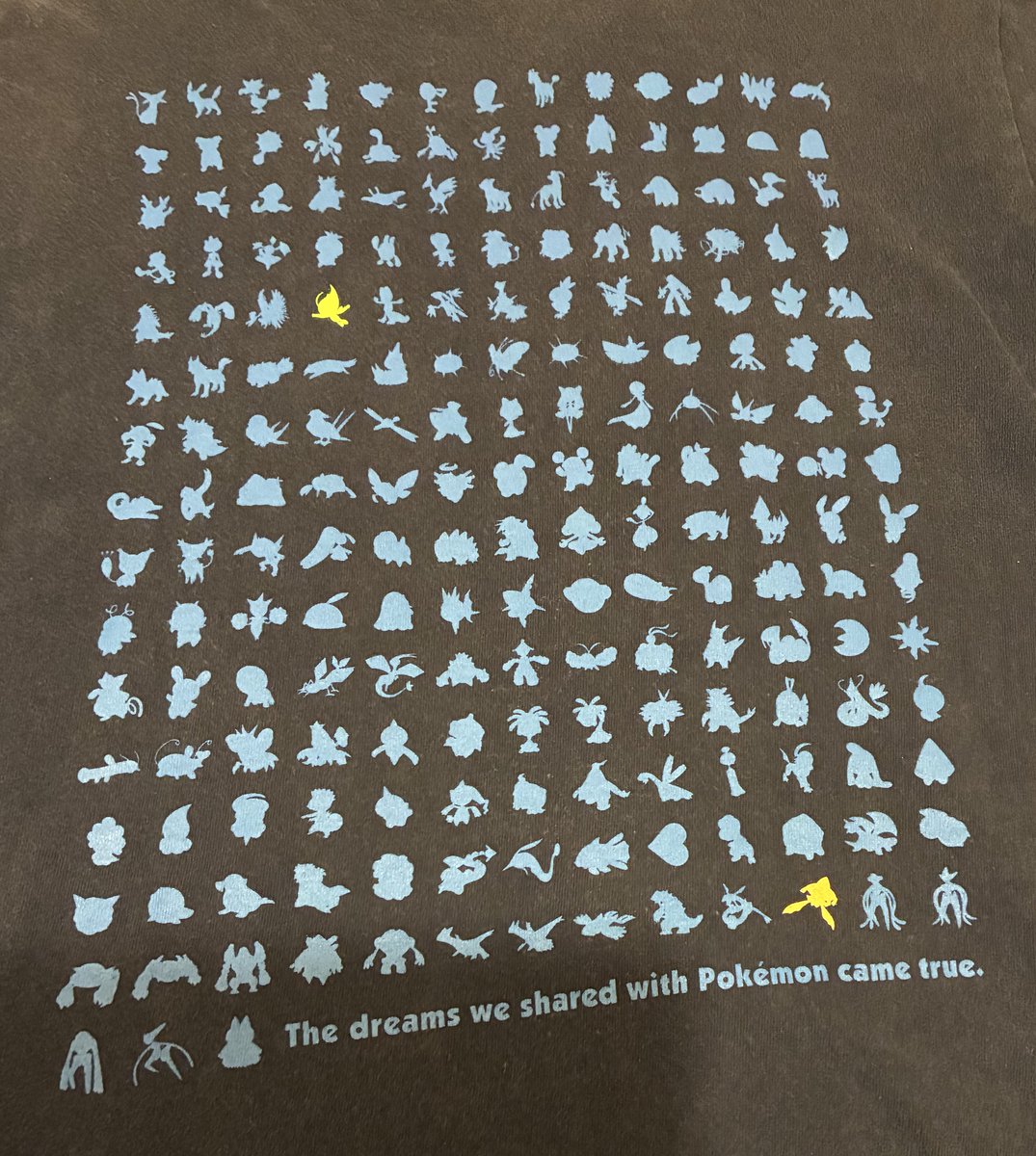 2005年のポケパークで買ったTシャツを部屋着で今も着てるんだけど、服自体とくにヨレてないしプリントも綺麗なままで凄い。

………20年前…？！🫠