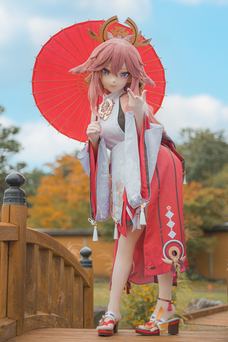 こっちに..来て？
...☂🦊

📷› Photo : <a href="/eidori_k/">Eidori(えいどり)</a> 

#GenshinImpact #原神 
#YaeMiko #八重神子