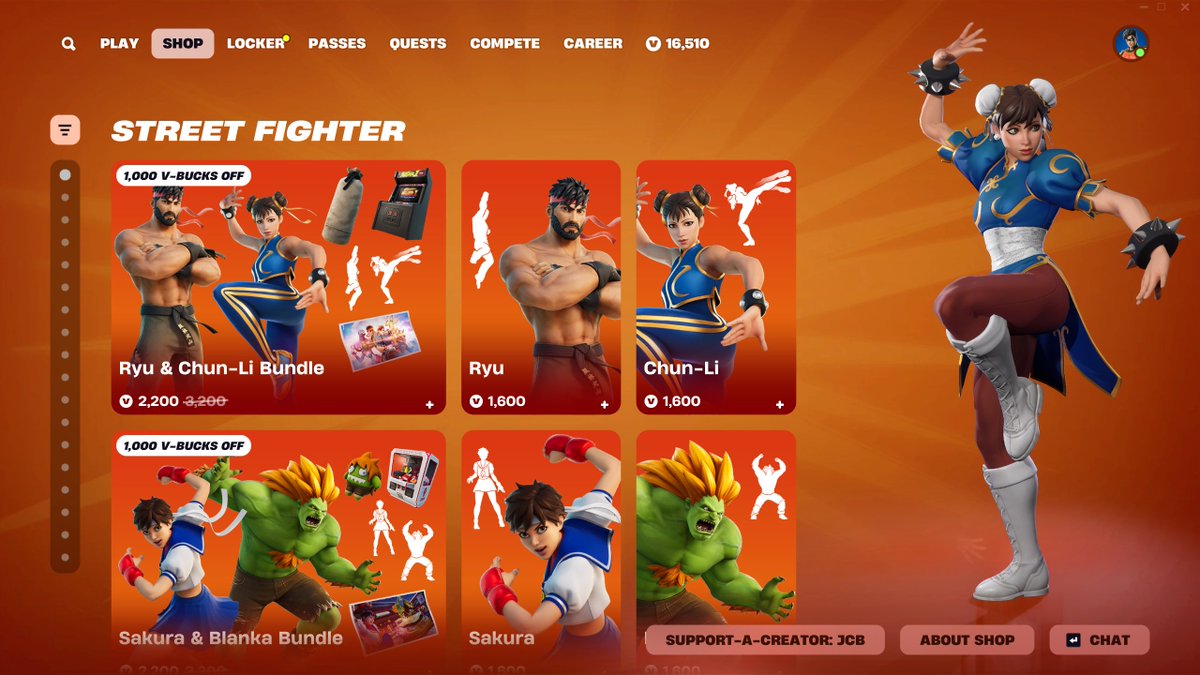Street Fighter has returned to the Item Shop after 1,055 days! #Fortnite
