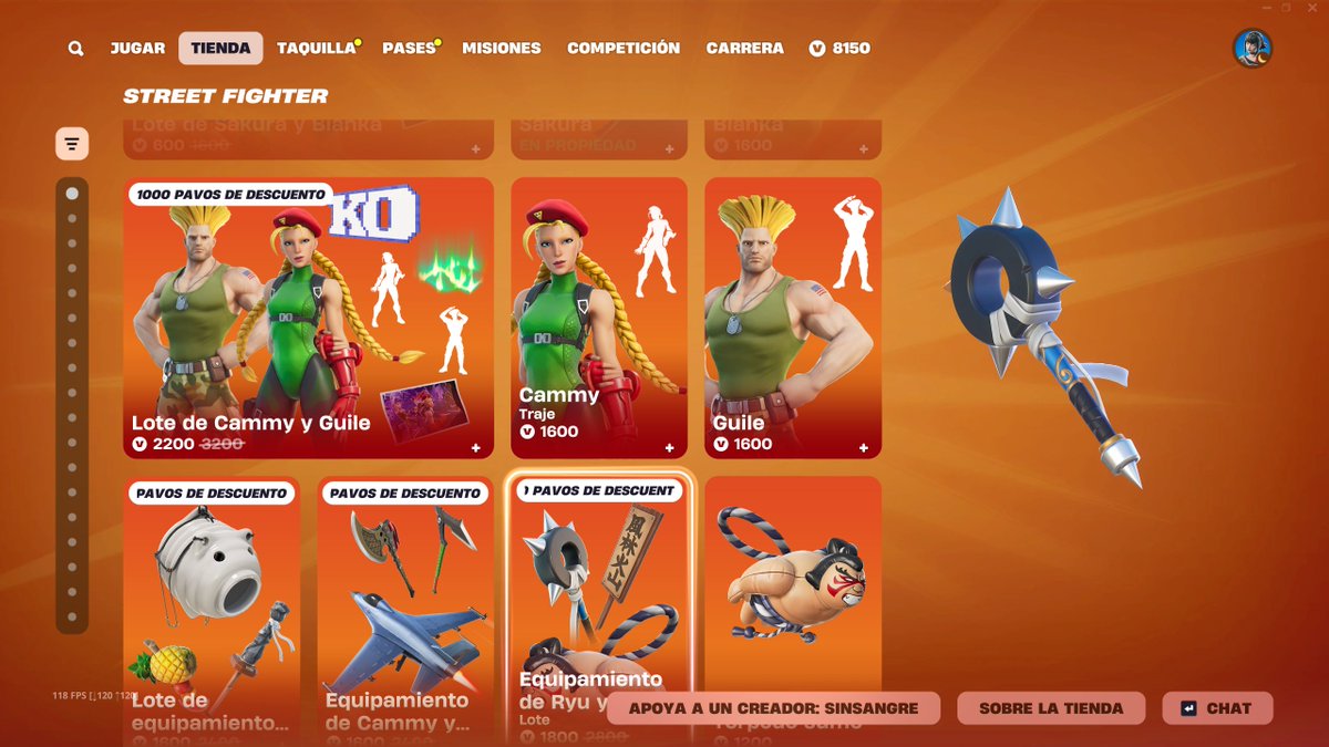 ✅TODAS LAS SKIN DE STREET FIGHTER HAN REGRESADO A FORTNITE!!
💰Comprar: fortnite.com/item-shop/outf…

❤️Apoyame con Codigo SinSangre

#Fortnite #StreetFighter #epicpartner #capcom