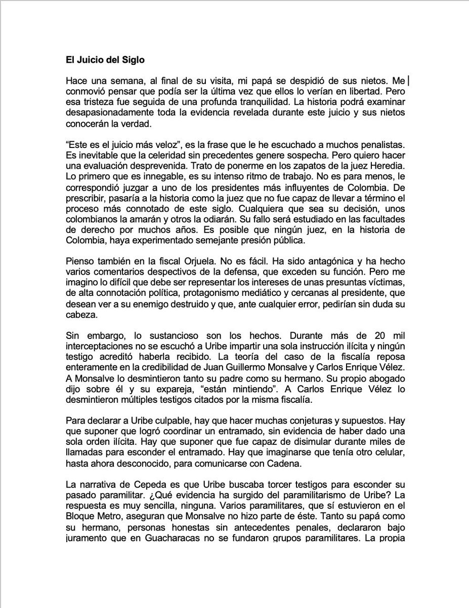 jeronimoauribem's tweet photo. EL JUICIO DEL SIGLO

Los invito a leer mis conclusiones sobre el juicio a @AlvaroUribeVel https://t.co/V9udjl7iTJ