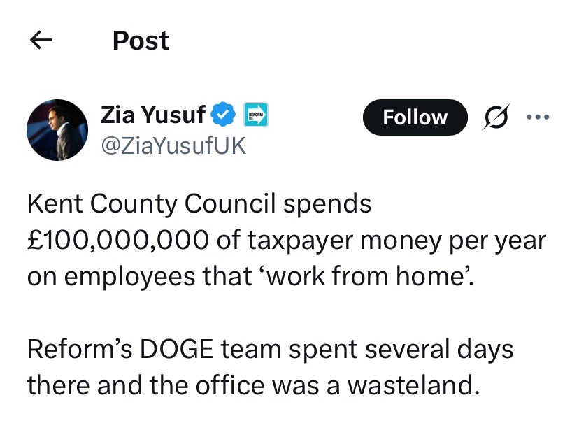 So what?

If they're being as productive why do they need to be in the office?

If you cared about waste then cancel the renting of unnecessary office space from your rich mates.

By the way your boss, Farage was "working" from Ascot yesterday.