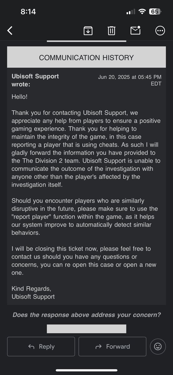 Now it’s your turn! <a href="/TheDivisionGame/">Tom Clancy's The Division</a> 
<a href="/yannickbch/">Yannick B</a> <a href="/Daria_General/">keksballs</a> 

This player has been reported multiple times and streams it live on YouTube. Ubisoft support has sent you the necessary information about my case.