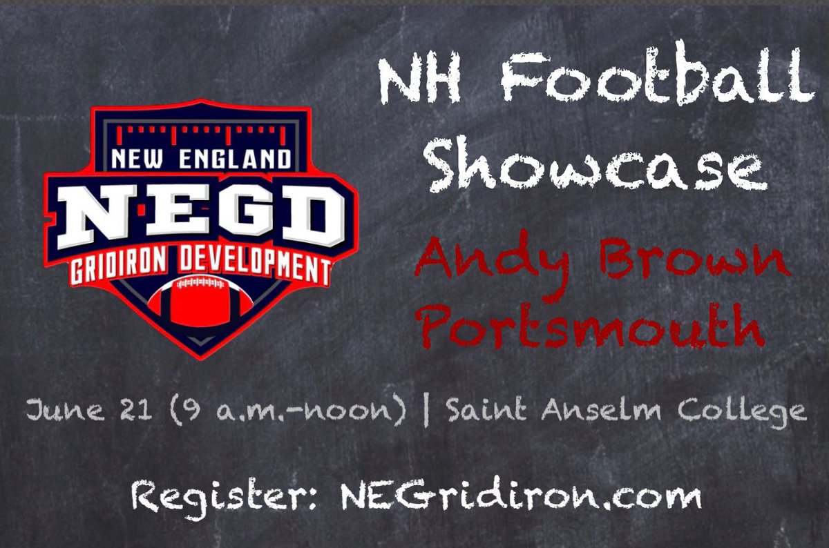 I’ll be at the NE gridiron camp tomorrow at St. Anselm! <a href="/TK_247/">Trevor Knight</a> <a href="/603SportsMedia/">Roger Brown</a>