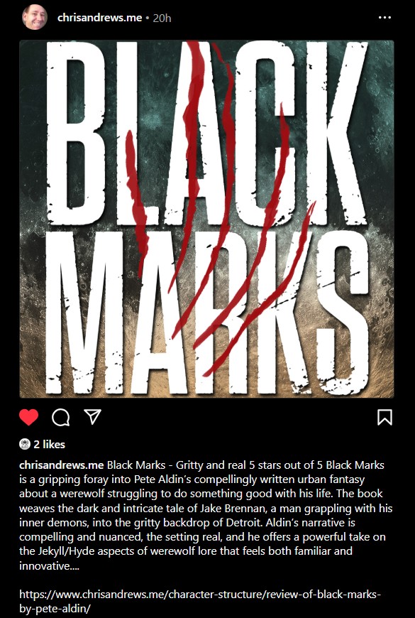 PeterJAldin's tweet photo. Well, this was a nice review to wake up to, today.
https://t.co/UPVF4xR4Pr
#shifters #werewolves #shifterbooks #werewolfbooks #noir #NoirAlley #wolfen #wolves #blackmarks #tbr #tbrpile #bookreview #ebook #audiobook https://t.co/79g5optCtY