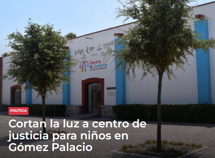Sin luz ni agua: paran audiencias en centro de justicia infantil de Gómez Palacio.

📲 Entérate: meganoticias.mx/torreon/notici…