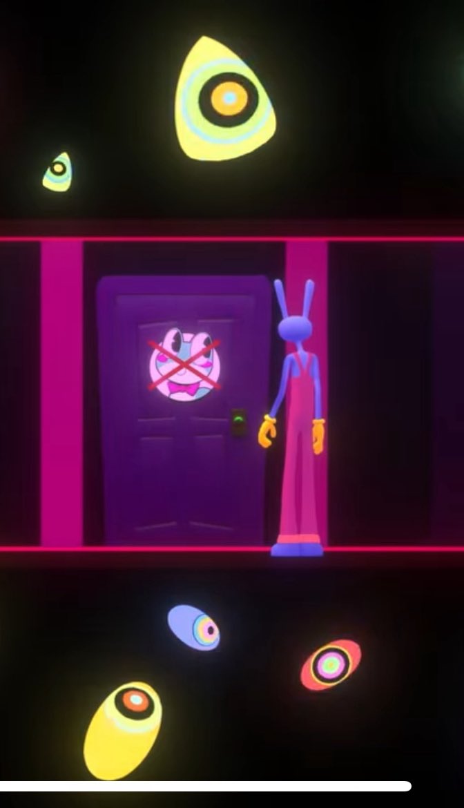 MangoLeo_'s tweet photo. SPOILERS TADC
-
-
-
-

WAIT GUYS. IS THIS?? WHO RAGATHA WAS TALKING ABOIT??

LOOK HOW HE WAS RUNNING DOWN THE HALLWAYS (Btw the abstraction eyes are in the frame. Hes running down the hallway of other players abstracted but then he stops mid running. Looking st this door https://t.co/5lLYWC3qy1