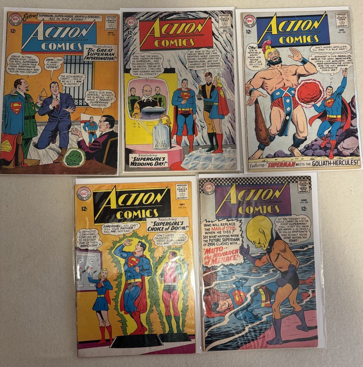 ACTION COMICS (1963)-Issues #306,307,308,316,338 -DC Silver Age Comic Book Lot

Ends Mon 23rd Jun @ 2:14am

ebay.co.uk/itm/3571159035…

#ad #comics #marvelcomic #imagecomics #dccomics