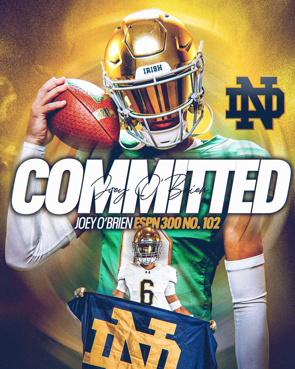 More from <a href="/ByEliLederman/">Eli Lederman</a> on a tremendous day for Notre Dame recruiting ☘️

The Irish add ESPN 300 No. 68 <a href="/KharyAdams6/">Khary Adams</a> and ESPN 300 No. 102 <a href="/Joey_obrien6/">Joey O’Brien</a> to bolster their No. 3 ranked class 

Full story: espn.com/college-footba…