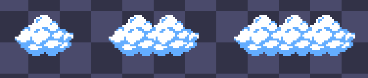 raviolichu's tweet image. updated ITWC's clouds. i might leave the bushes intact since i can't see a reason to update them
gonna start assembling the background with the new sprites now.
#smbitwc
