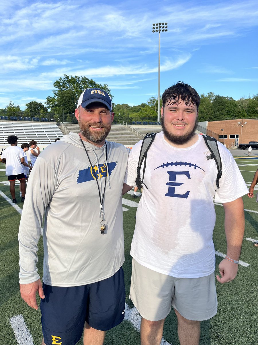 WiseWyatt73's tweet image. Another good day of camps @ETSUFootball put some hard work in! It felt good working with @CoachPCovington and got to talk to @Coach_heals and @CoachKerryon hope to be back sometime!
@CoachTCam @CoachDoss25
@CoachHsbs @HallTechSports1 @UnLockYourGame @ALPrepStars