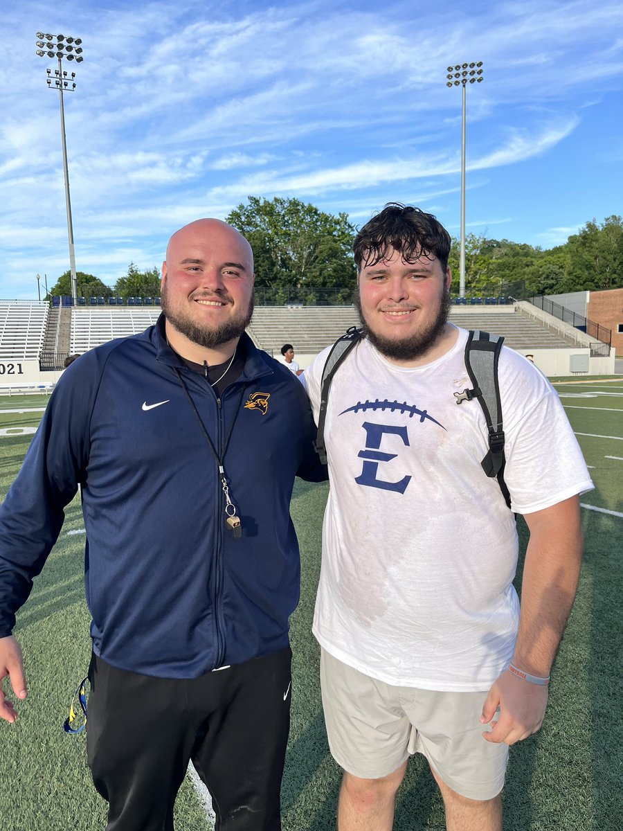 Wyatt Wise (@wisewyatt73) on Twitter photo Another good day of camps <a href="/ETSUFootball/">ETSU Football</a> put some hard work in! It felt good working with <a href="/CoachPCovington/">Patrick Covington</a> and got to talk to <a href="/Coach_heals/">Will Healy</a> and <a href="/CoachKerryon/">Kerryon Johnson</a> hope to be back sometime!
<a href="/CoachTCam/">Coach Campbell</a> <a href="/CoachDoss25/">Jason Doss</a>
<a href="/CoachHsbs/">Haston Coates</a> <a href="/HallTechSports1/">Hall-Tech Sports</a> <a href="/UnLockYourGame/">UnLockYourGame</a> <a href="/ALPrepStars/">ALPrepStars</a> Another good day of camps <a href="/ETSUFootball/">ETSU Football</a> put some hard work in! It felt good working with <a href="/CoachPCovington/">Patrick Covington</a> and got to talk to <a href="/Coach_heals/">Will Healy</a> and <a href="/CoachKerryon/">Kerryon Johnson</a> hope to be back sometime!
<a href="/CoachTCam/">Coach Campbell</a> <a href="/CoachDoss25/">Jason Doss</a>
<a href="/CoachHsbs/">Haston Coates</a> <a href="/HallTechSports1/">Hall-Tech Sports</a> <a href="/UnLockYourGame/">UnLockYourGame</a> <a href="/ALPrepStars/">ALPrepStars</a>