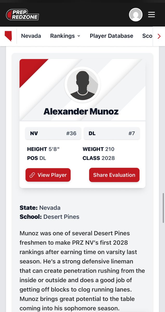 Alexander Munoz (@the99munoz) on Twitter photo Blessed to be ranked #36 overall and #7 DL for class of 2028 by <a href="/PrepRedzoneNV/">Prep Redzone Nevada</a> #AGTG #classof2028 <a href="/CoachWest100/">Coach West π</a> <a href="/phase1football/">Donte Jasames, Phase1 Recruiting</a> <a href="/Sam_Poutasi73/">Sam Pou1</a> <a href="/Gbuckz4/">Gio Fauolo π°</a> <a href="/AngelTBE54/">Angel Torres</a> <a href="/CoachMack_LV/">CoachMack</a> <a href="/DP_JagsFootball/">Dp_jagsfootball</a> <a href="/BrandonHuffman/">Brandon Huffman</a> <a href="/BlairAngulo/">Blair Angulo</a> <a href="/adamgorney/">Adam Gorney</a> Blessed to be ranked #36 overall and #7 DL for class of 2028 by <a href="/PrepRedzoneNV/">Prep Redzone Nevada</a> #AGTG #classof2028 <a href="/CoachWest100/">Coach West π</a> <a href="/phase1football/">Donte Jasames, Phase1 Recruiting</a> <a href="/Sam_Poutasi73/">Sam Pou1</a> <a href="/Gbuckz4/">Gio Fauolo π°</a> <a href="/AngelTBE54/">Angel Torres</a> <a href="/CoachMack_LV/">CoachMack</a> <a href="/DP_JagsFootball/">Dp_jagsfootball</a> <a href="/BrandonHuffman/">Brandon Huffman</a> <a href="/BlairAngulo/">Blair Angulo</a> <a href="/adamgorney/">Adam Gorney</a>