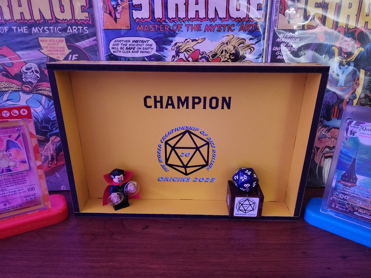 StrangeTangent (@strange_tangent) on Twitter photo Feels great to be the Champ! Thank you @blackoakworkshop and @foambrain for creating the first-ever The World Championship of Dice Rolling at <a href="/originsgamefair/">Origins Gamefair</a> 2025! It was fantastic, exciting, and a rolling good time! I can't wait to see what the future holds for this event. Feels great to be the Champ! Thank you @blackoakworkshop and @foambrain for creating the first-ever The World Championship of Dice Rolling at <a href="/originsgamefair/">Origins Gamefair</a> 2025! It was fantastic, exciting, and a rolling good time! I can't wait to see what the future holds for this event.
