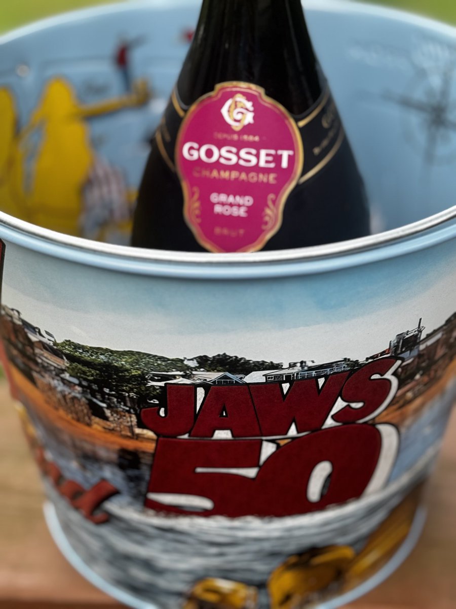 winelib_jim's tweet image. 50th Anniversary of Jaws with Gosset champagne and Sushi