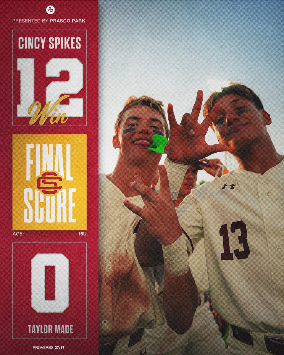 That’s all mother goose wrote ✍️

The spikes finish the day 2-0!

#CincySpikes | #proverbs2717