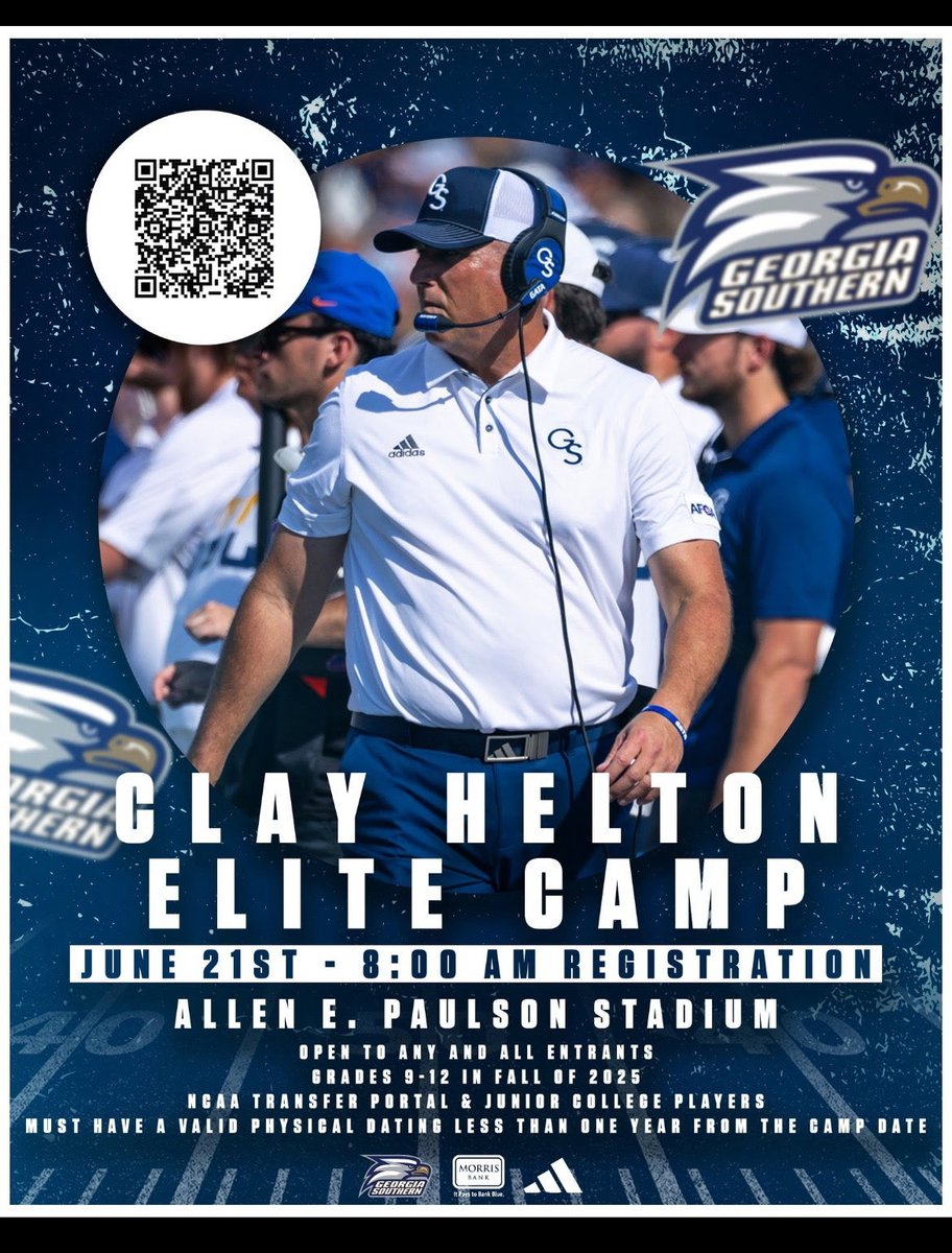 I will attending <a href="/GSAthletics_FB/">Georgia Southern Football</a> Camp tomorrow!
<a href="/RecruitGeorgia/">Recruit Georgia</a>