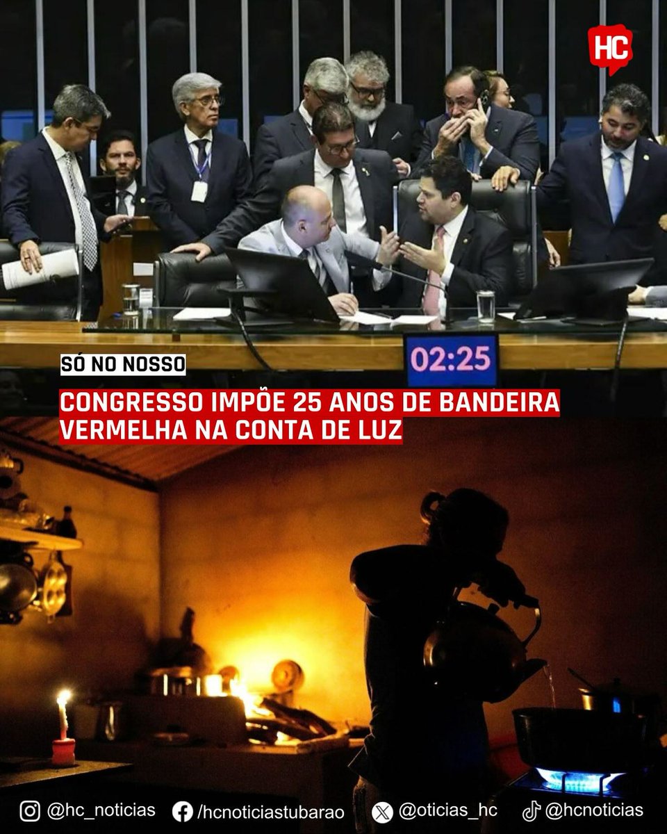 CONTA DE ENERGIA MAIS CARA POR 20 ANOS.
A nova lei do Congresso imporá sobre nós, por 20 anos, energia ainda mais cara. O motivo é que deveremos custear as novas Usinas térmicas.
Como o Estado está falido, pois só gastam e roubam, a gente é que sempre se phode.