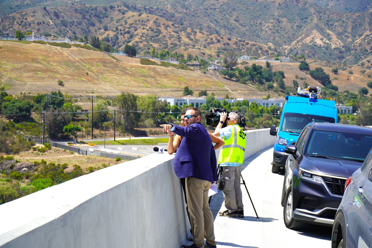 TheRCTC's tweet image. Today, RCTC invited members of the media to catch an early glimpse of the new @7191interchange in the @cityofcorona. RCTC provided a tour of the new, non-tolled eastbound 91 to northbound 71 connector that will be opening to highway traffic tomorrow morning at 6 a.m.