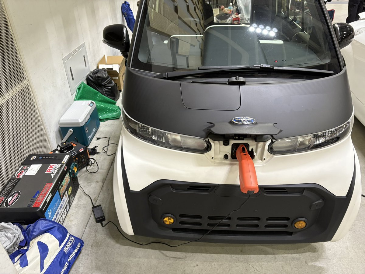 Genken_IZU's tweet photo. 原研ブースの冷蔵庫やオーブントースターはCPODから給電しています。

#CPOD https://t.co/fqWmkyeeE8