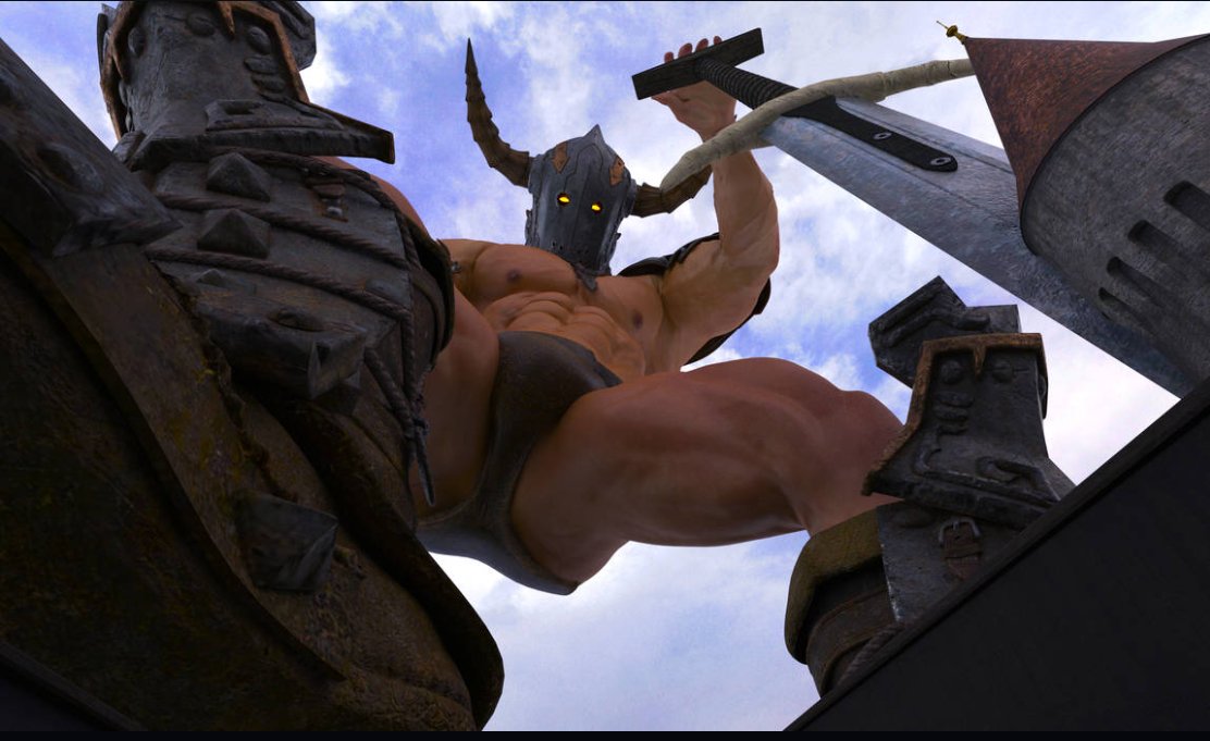 Barbarian #barbarian #chest  #dazstudio #giantboy  #hotguys #hunk #pecs #giantguy #tinyman