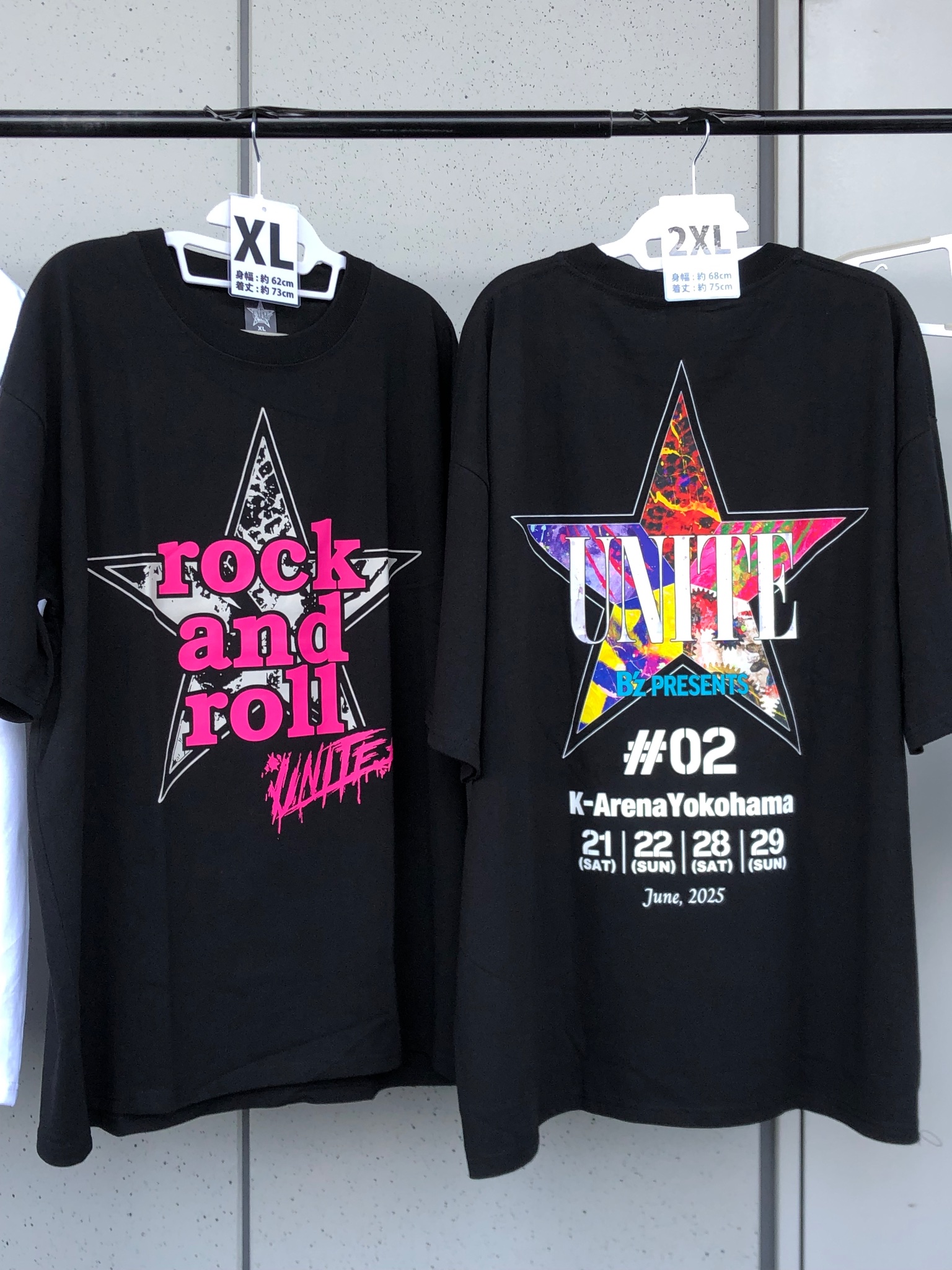 UNITE #02 コラボ　Tシャツ　B'z×ホルモン　2XL ステッカー付き B'z presents UNITE #02”で販売したコラボTシャツが、受注販売
