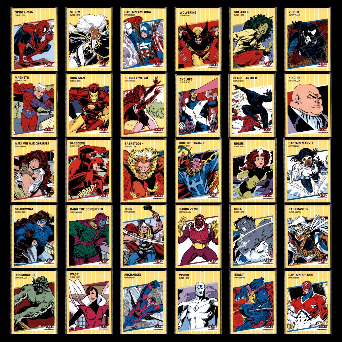 paulcarldigital's tweet image. Got the complete set of the 2023 Upper Deck Fleer Marvel Throwbacks inserts numbered out of /289
$240 shipped and it's yours.
Exact scans 👇