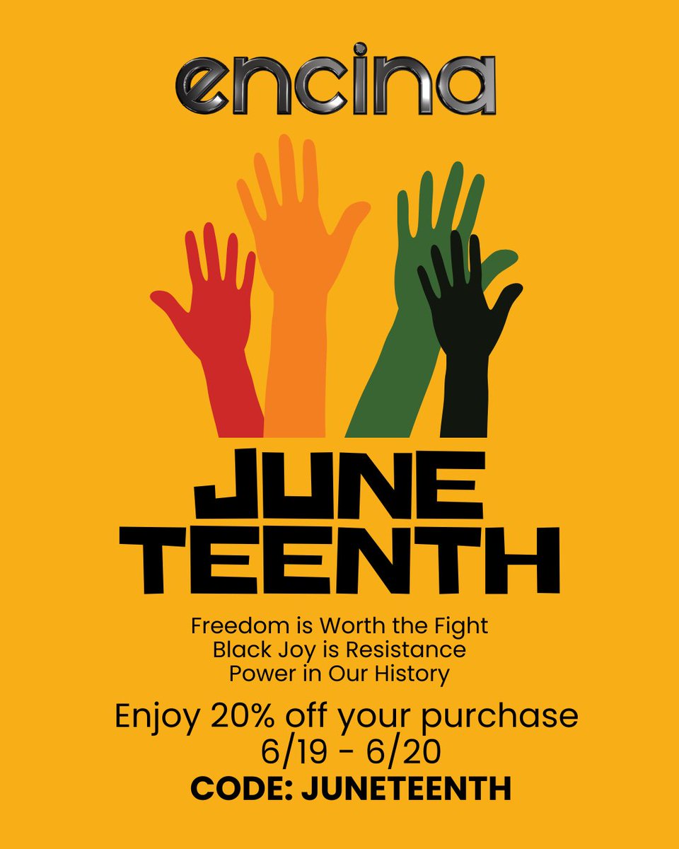 Yall… our baby is slowly getting soooo big!! It wasn’t intentional that encina’s birthday landed on Juneteenth, my ancestors just made it happen that way… &amp; I love them for that! Eryyythang 20 percent off on the site! ( encinawellness.com ) Thankyou so much for being a