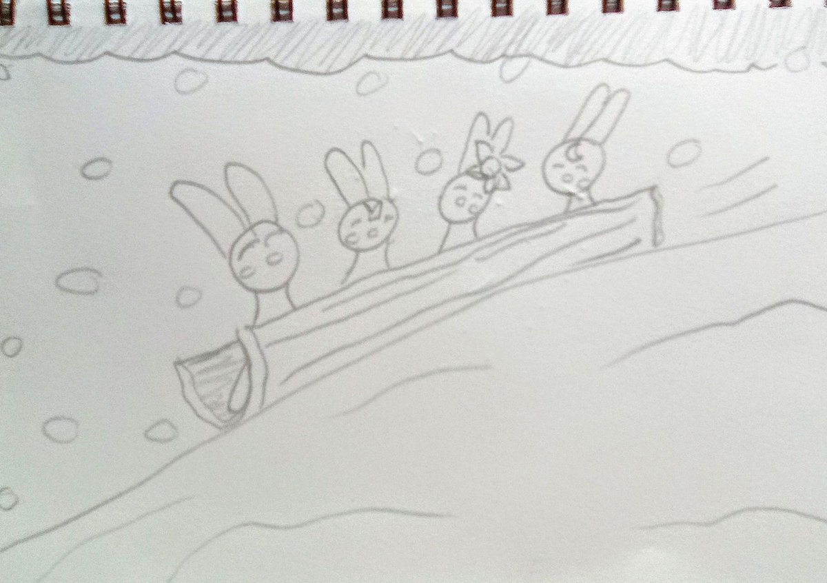 The big bunny clan snow slide  ❄️ 

#art #artist #artsy #ArtistOnTwitter #ArtistsOnX #artlover #illustration #sketchbook #sketch #cute #kawaii #cotton #coral #flora #moonlight