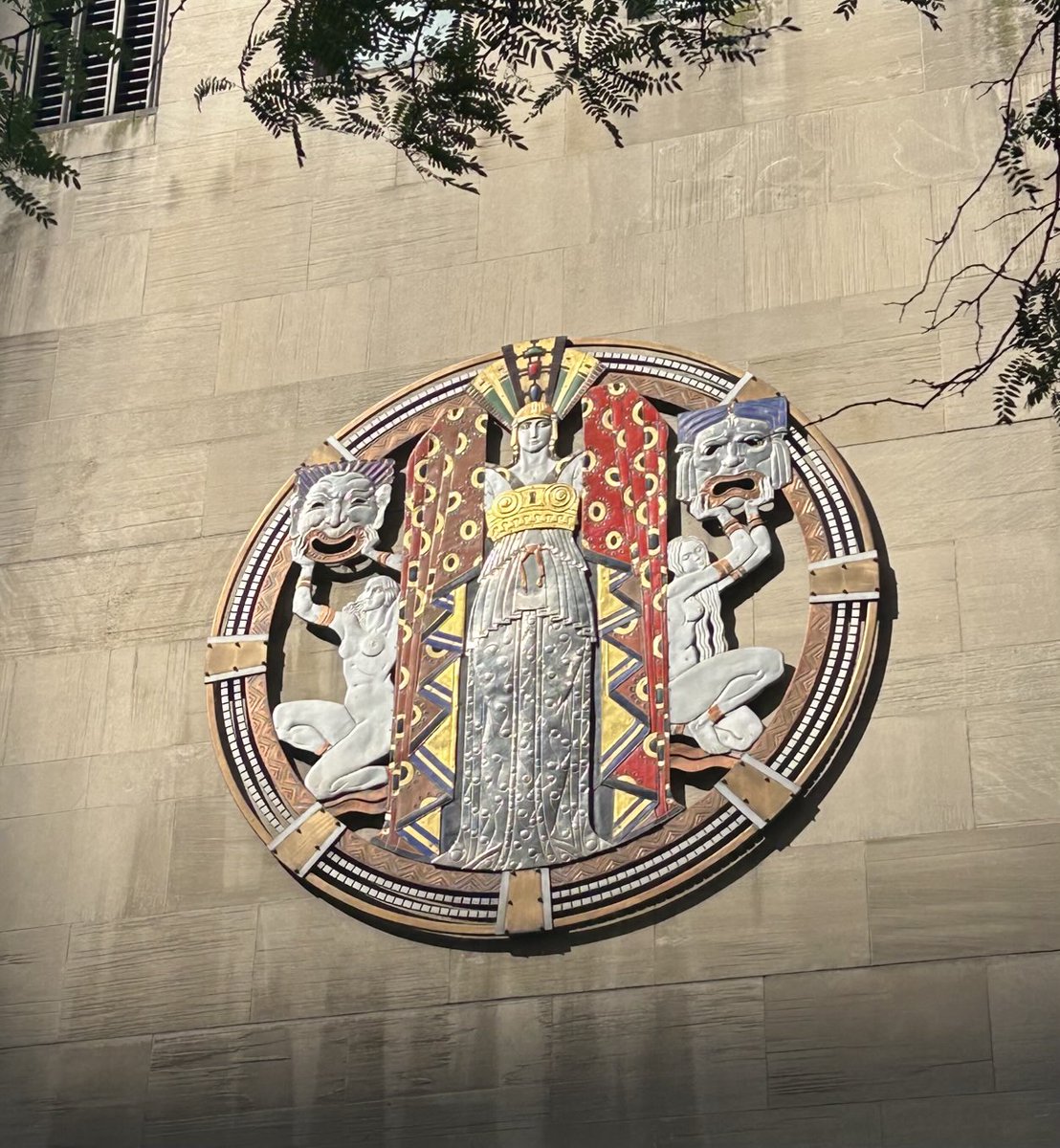 szacharek's tweet image. The Hildreth Meière “Drama” roundel at Radio City rings just about every bell for me. Love walking by it.