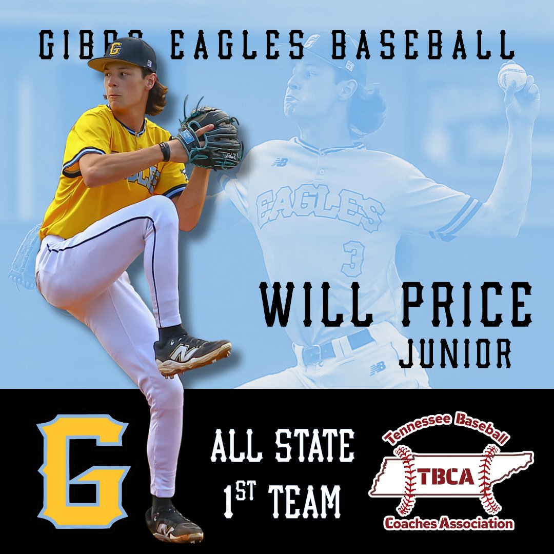 Congratulations to Will Price for being named to the TBCA Class 3A All State Baseball Team!
