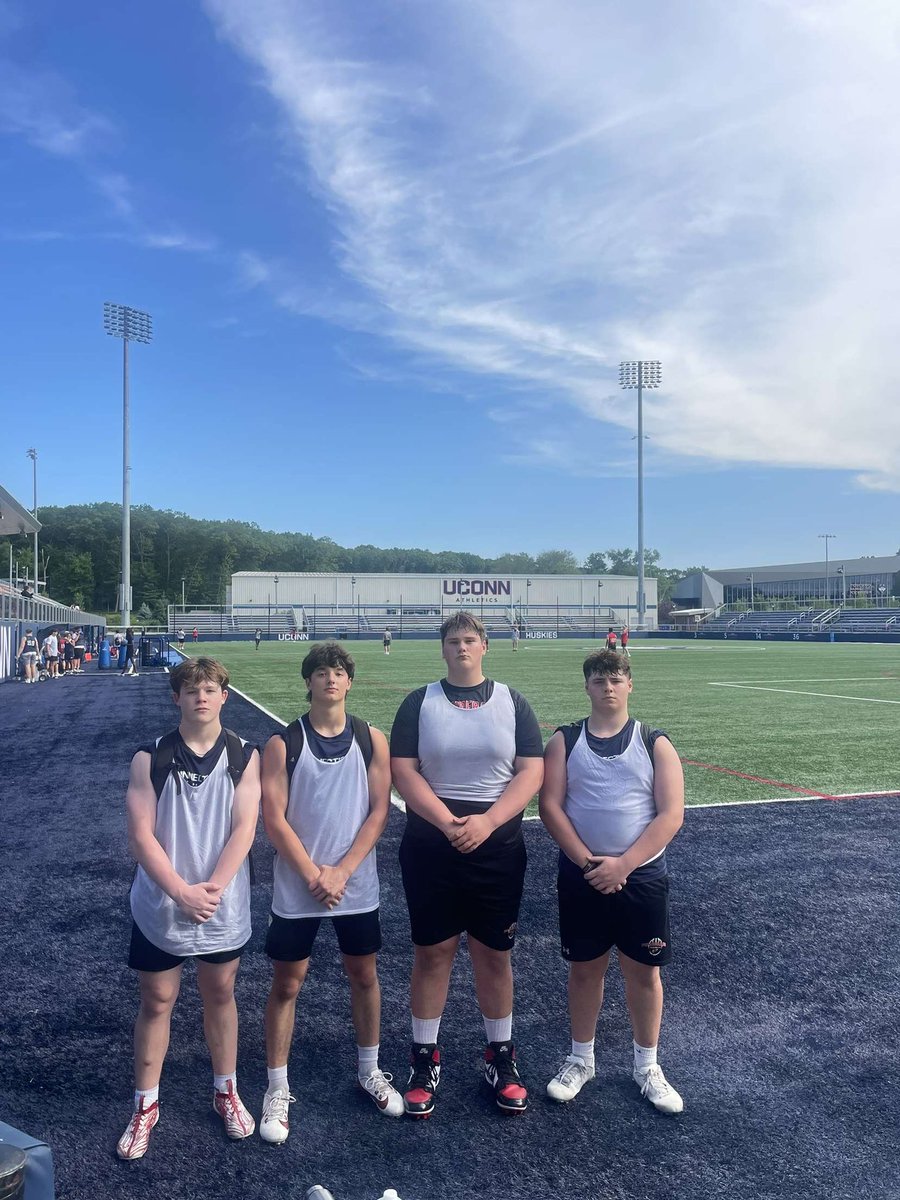 Huge thankyou to <a href="/UConnFootball/">UConn Football</a> for hosting this Thursday’s Mega camp, and special thanks to <a href="/CoachDShearer/">Doug Shearer</a> , learned lots and can’t wait to apply them on the field. Thankyou for the opportunity to learn and grow as a player, #RiseAsOne