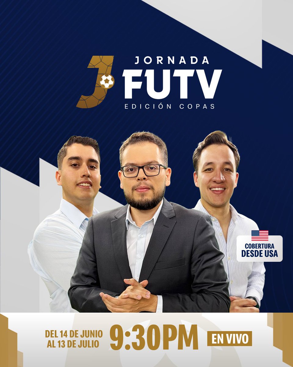 FUTVCR's tweet photo. Toda la información de la Copa Oro y del Mundial de Clubes en La Jornada FUTV Edición de Copas. ⚽🏆⁣
⁣
➡️ Del 14 de junio al 13 de julio a las 9:30 pm https://t.co/IxdXMAxJWv