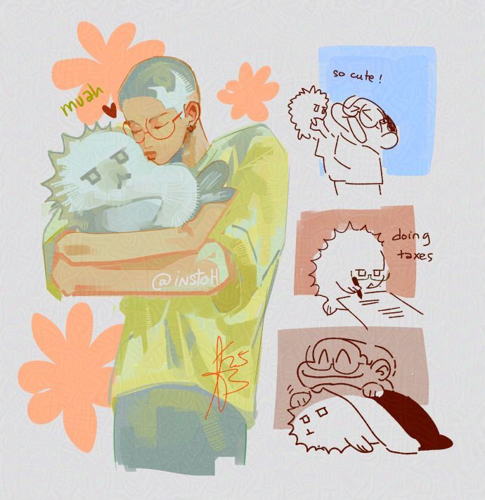 shrimplify's tweet image. Pathetic Tutuseal and Rumiseal. With the power of art on my side, I draw my OCs being stupid.