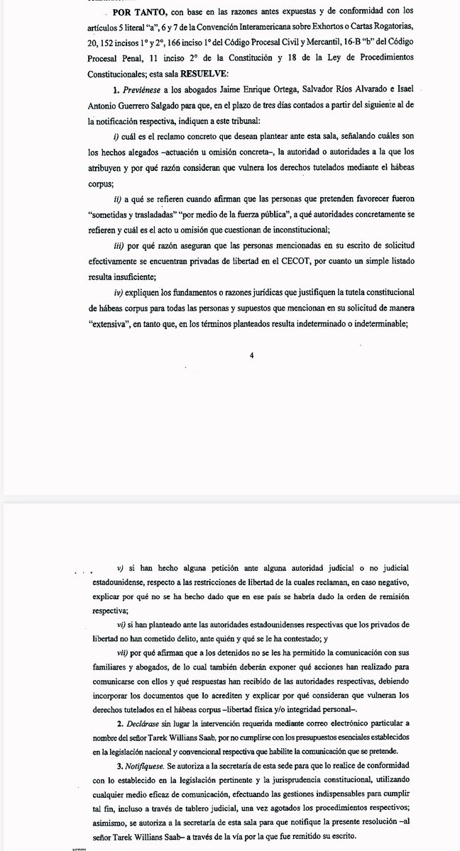 #ElSalvador La Corte Suprema de Justicia notificó esta tarde al equipo de abogados contratados por el gobierno de Venezuela, que deben solventar algunos detalles de los recursos presentados a favor de los migrantes venezolanos recluidos en el CECOT para dar resolución
<a href="/teleSURtv/">teleSUR TV</a>