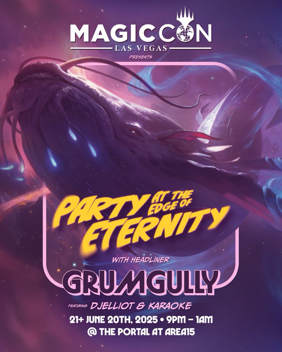 Magic: The Gathering (@wizards_magic) on Twitter photo #MCVegas Presents Party at The Edge of Eternity! Featuring Grumgully and DJ Elliot at Las Vegas' Area 15!
Come party among the 💫 stars 💫! 
Get your badge to the party: mtg.social/EternityParty #MCVegas Presents Party at The Edge of Eternity! Featuring Grumgully and DJ Elliot at Las Vegas' Area 15!
Come party among the 💫 stars 💫! 
Get your badge to the party: mtg.social/EternityParty