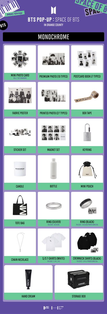 BTS POP-UP : SPACE OF BTS in ORANGE COUNTY 📢MERCH LIST 🌟 NEW