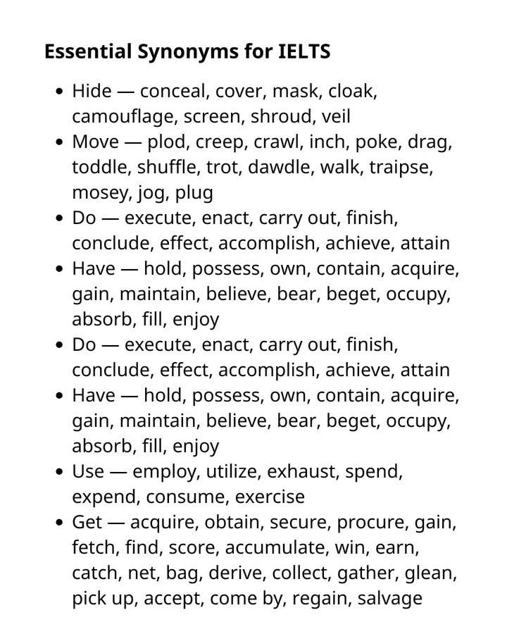 KanGoKiwi's tweet photo. Synonyms for IELTS #IELTS #ENGLISH #SYNONYMS #learn #learning https://t.co/gQL3A9GcGR
