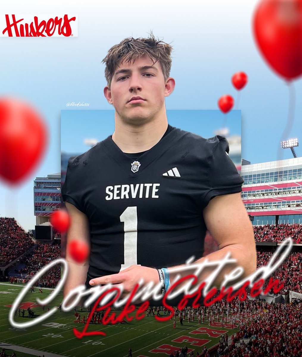 TIGHT END LUKE SORENSEN HAS COMMITTED TO NEBRASKA. 🚨🌽