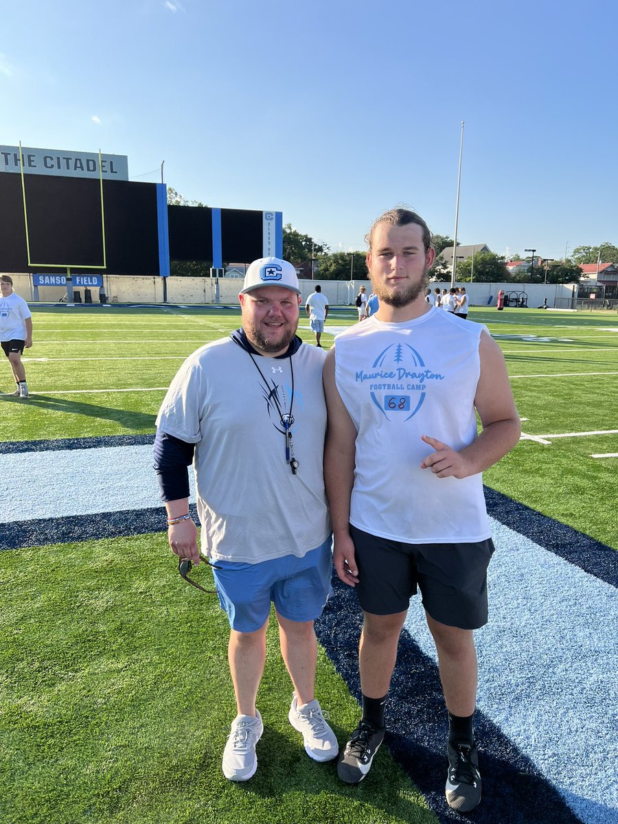 Red Fox <a href="/AadenStarnes/">Aaden Starnes</a> competing <a href="/CitadelFootball/">The Citadel Football</a> camp! #GBED