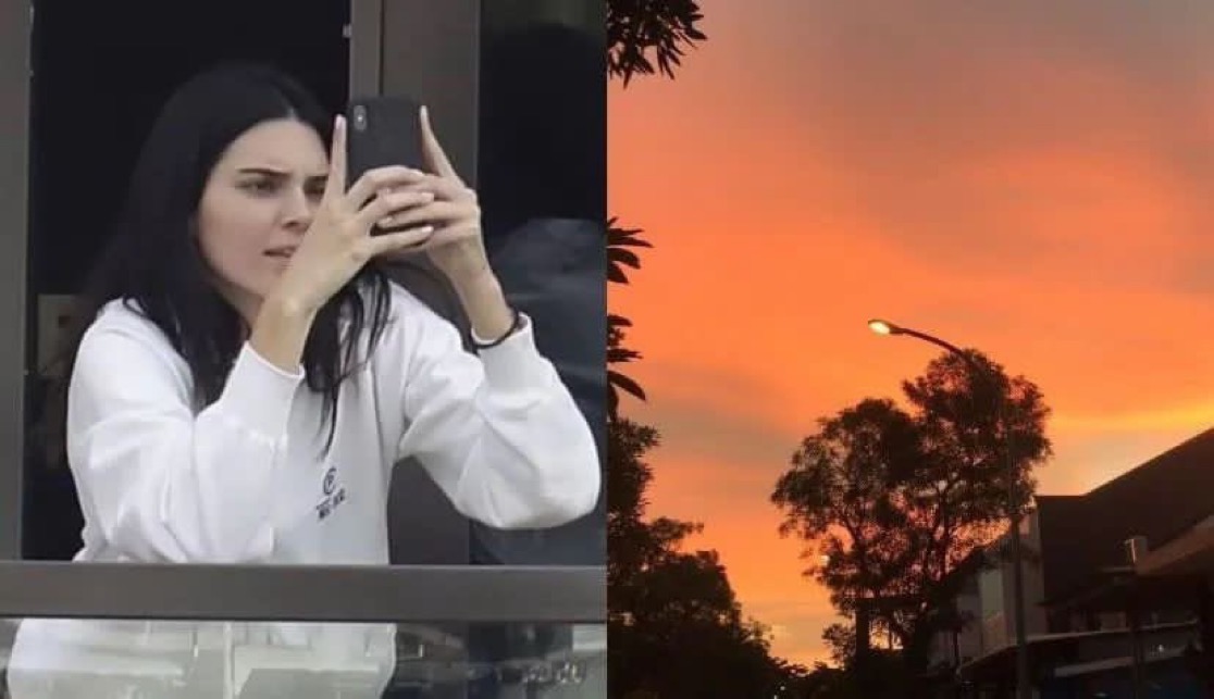 me when the sky is in pretty color: