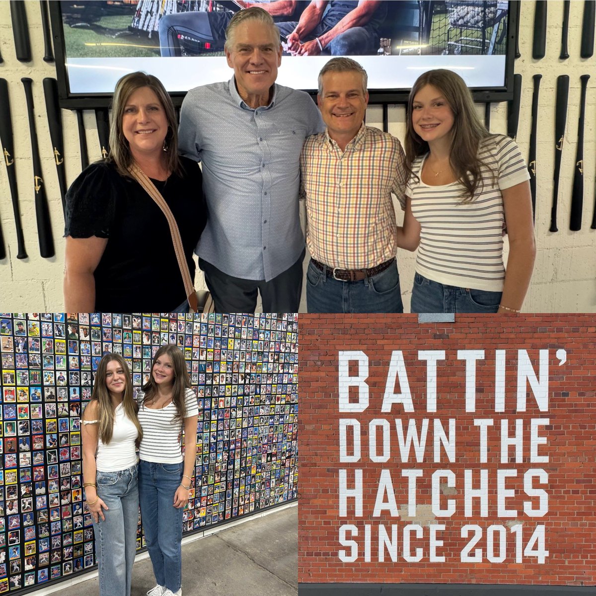 dougwmize's tweet image. Huge day for @anchorbatco with their soft opening for their new flagship store! We loved talking with Dale Murphy as he came to celebrate with our dear friends Matt, Delecta, Eddie, Elizabeth & Marli Claire. Proud of them all! “Swing” by their soon and always “Stay Anchored.”