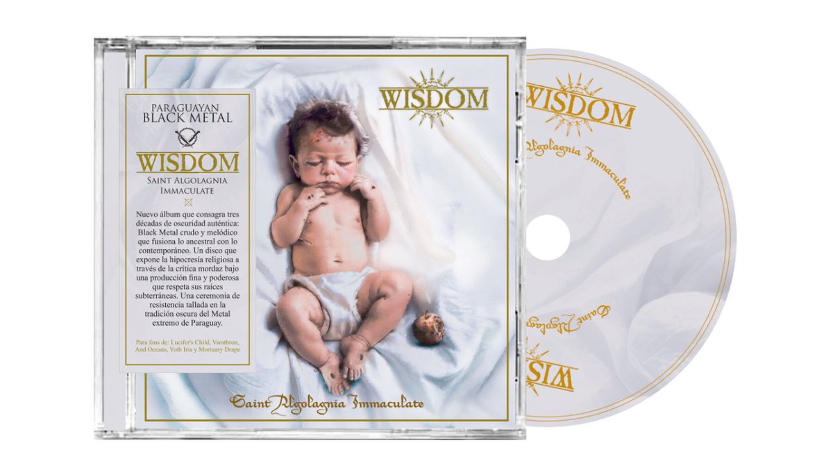 Wisdom_py's tweet image. Estamos orgullosos de anunciar el lanzamiento de &quot;Saint Algolagnia Immaculate&quot; en formato CD en México a través de la prestigiosa Concreto Records.
