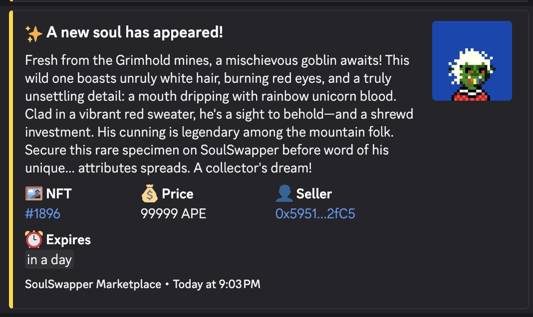 We have some AI powered Listings thanks to <a href="/TheSoulSwapper/">Soul Swapper</a>