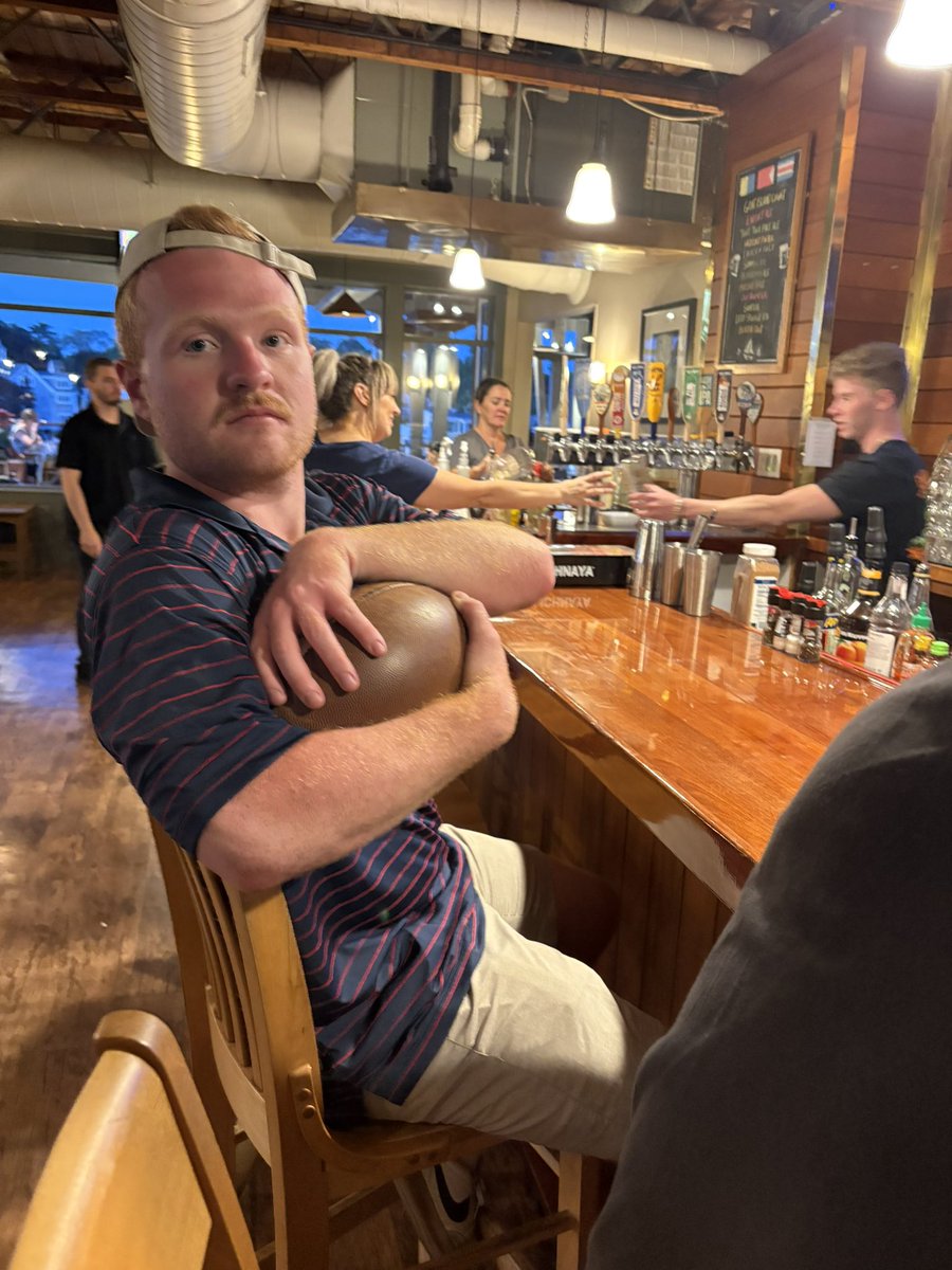 You guys ever have a pigskin at the bar kinda night? <a href="/PardonMyTake/">Pardon My Take</a> <a href="/TomBrady/">Tom Brady</a> <a href="/RobGronkowski/">Rob Gronkowski</a>