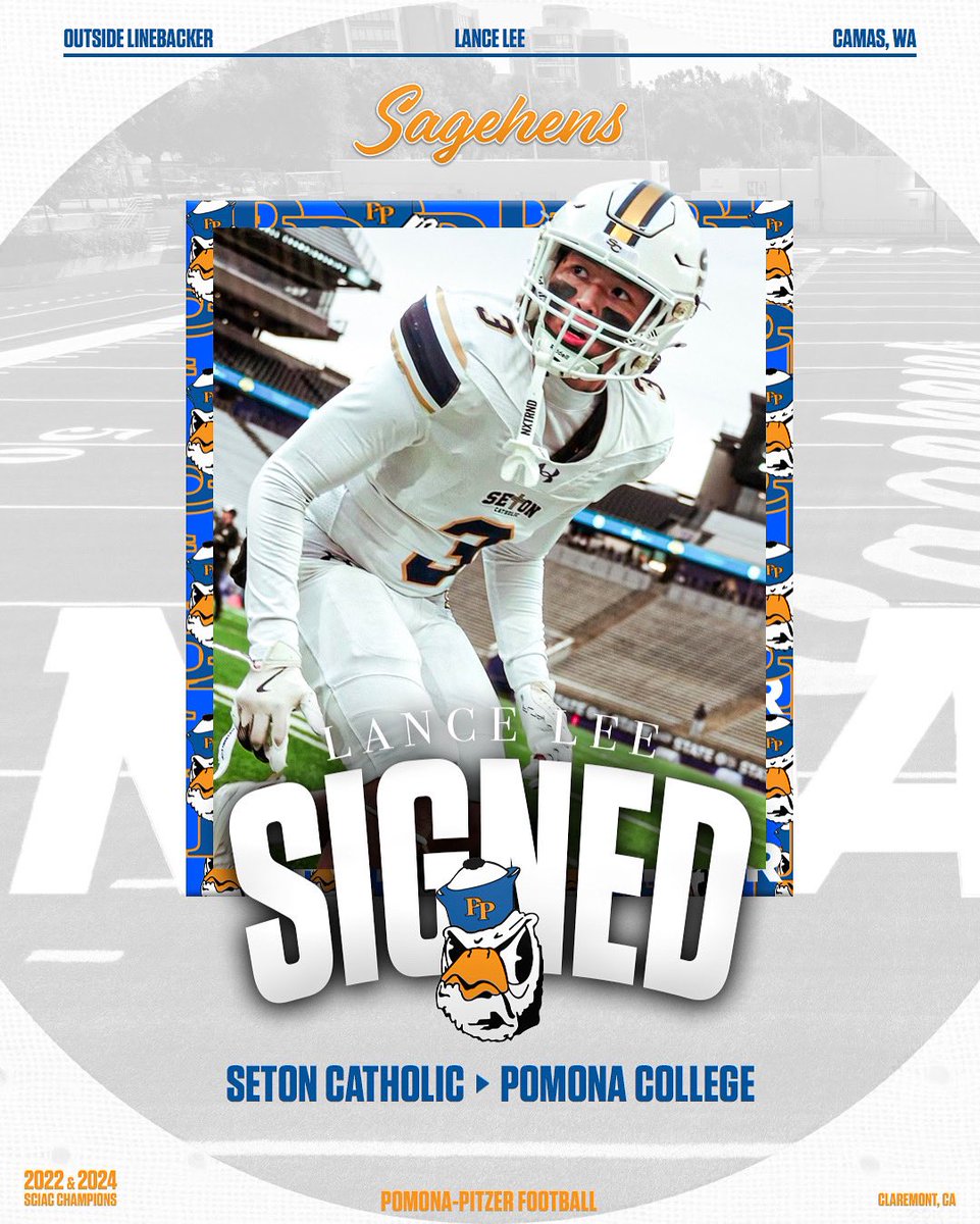Welcome Lance Lee from Seton Catholic as a Pomona-Pitzer Sagehen! Lance is an Outside Linebacker and will be attending Pomona College! 

#gosagehens #sagehenfb