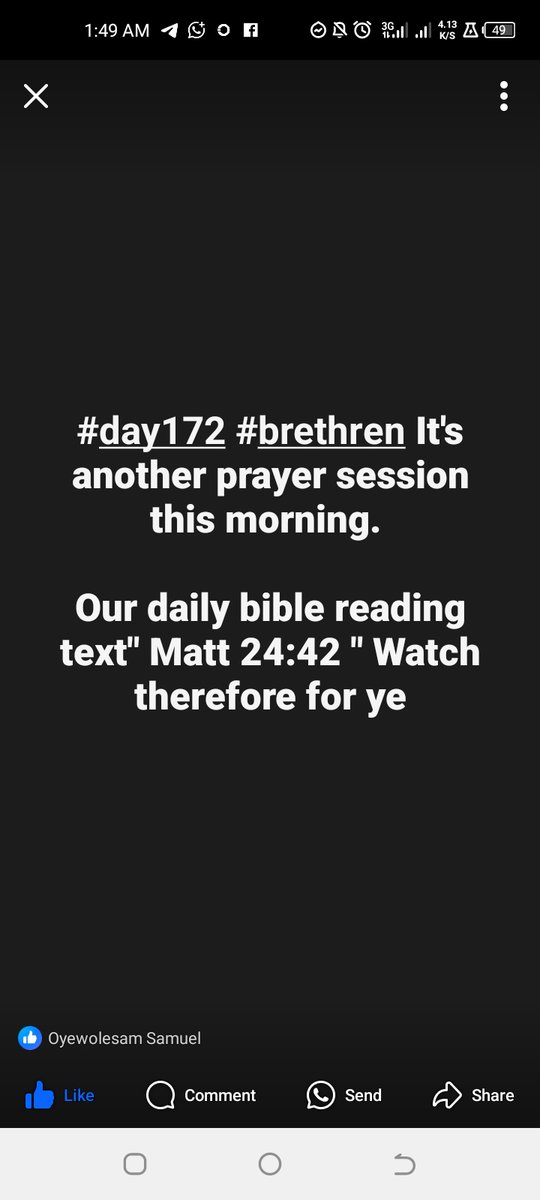 Oyewolesam28's tweet photo. BE WATCHFUL AND BE PREPARE
#day172 #newday #saturdaymorning #matthew24v42 #verseoftheday #God #jesuschrist #HolySpirit #comingking #bridegroom #virgin #oil #prepare #heavenlyrace #fbviral #7amFirePrayers #RCCG #samueloyewoleglobal #evangelistsamueloyewole #mfm #MFMWorldWide https://t.co/gE2zQS1EZy